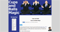 Desktop Screenshot of cupsandballsmagic.com